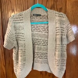 89th & Madison Cream Lace Knit Cardigan Sweater
